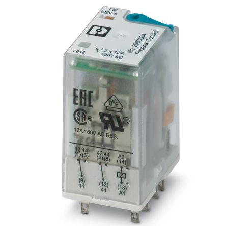 Phoenix Contact Power Relay, 125V dc Coil, 30A Switching Current, DPDT