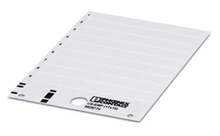 Phoenix Contact Panel Marker, 7 mm Length, 0.5 mm Height 0830341 White