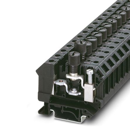 Phoenix Contact 3073966 UK 10-DREHSI-EX (6.3X32) Series Fuse Modular Terminal Block Black, 0.5mm², 16 mm², 1-Level