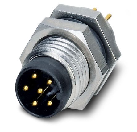 Phoenix Contact Circular Connector, 6 Contacts, Rear, M8 Connector, Plug, Male, IP67