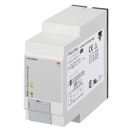 Carlo Gavazzi Monitoring Relay, 3 Phase, 177 to 760 VAC Monitor Range, SPDT, DIN Rail, 208V ac, 690 V ac
