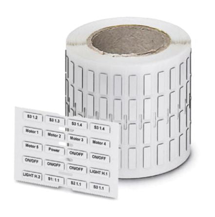 Phoenix Contact Panel Marker, 17 mm Length 0826844 White