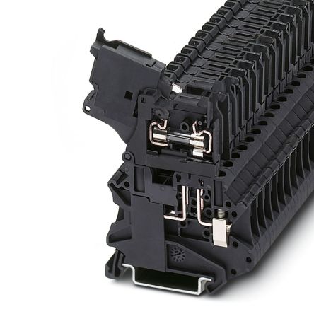 Phoenix Contact 3060527 UT 4-HESI (5X20) BU Series Fuse Modular Terminal Block Blue, 0.14mm², 6 mm², 1-Level Fused,