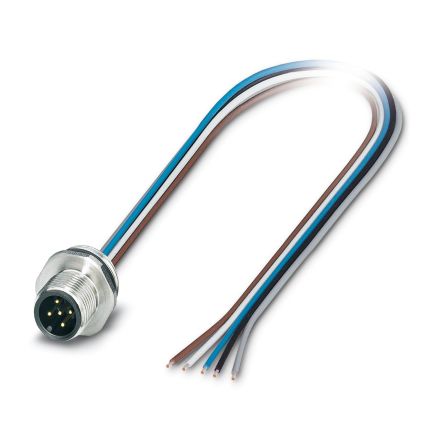 Phoenix Contact Male 5 way M12 to 5 way Unterminated Sensor Actuator Cable, 500 mm