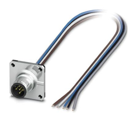 Phoenix Contact Male 5 way M12 to 5 way Free Cable End Sensor Actuator Cable, 500 mm