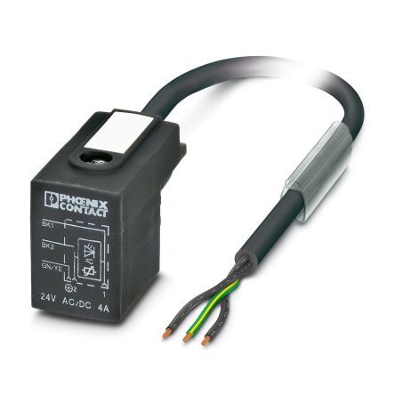 Phoenix Contact 3 way DIN 43650 Form B to 3 way Valve Connector BI (11 mm) Sensor Actuator Cable, 3 m