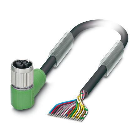 Phoenix Contact Female 17 way M12 to Unterminated 17 way Unterminated Sensor Actuator Cable, 1.5 m