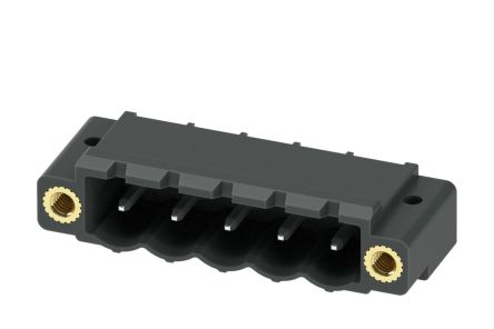 Phoenix Contact CC 2.5/ 5-GF-5.08 P26THR Series Pluggable Terminal Block, 5-Contact, 5.08 mm Pitch, 1 Row, 1954728