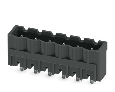 Phoenix Contact CCVA 2.5/ 6-G-5.08 P26THR Series Pluggable Terminal Block, 6-Contact, 5.08 mm Pitch, 1 Row, 1955895