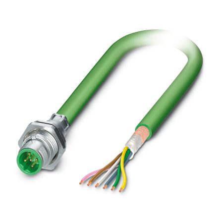 Phoenix Contact Male 5 way M12 to 6 way Unterminated Bus Cable, 5 m