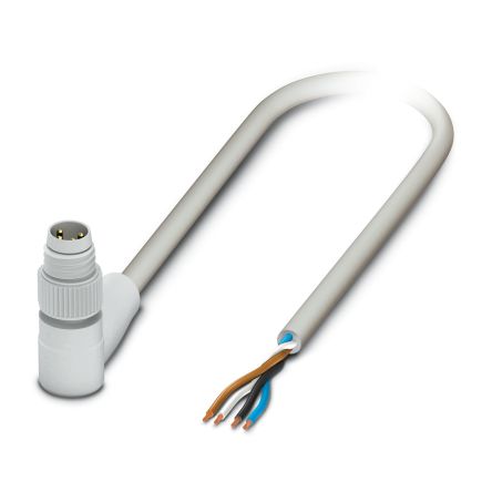 Phoenix Contact Male 4 way M8 to 4 way Unterminated Sensor Actuator Cable, 3 m