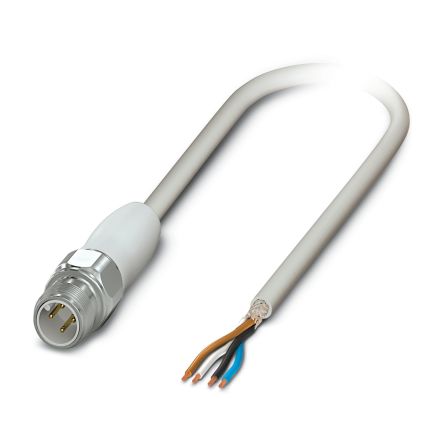 Phoenix Contact Male 4 way M12 to 4 way Unterminated Sensor Actuator Cable, 1.5 m