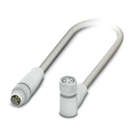 Phoenix Contact Male 4 way M8 to Female 4 way M8 Sensor Actuator Cable, 600 mm
