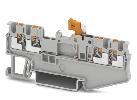 Phoenix Contact PT 1.5/S-QUATTRO-MT Series Knife Disconnect Terminal Block Push-in
