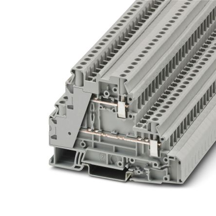 Phoenix Contact 3214362 UT 4-L/L Series Multi Level Terminal Block Grey, Screw