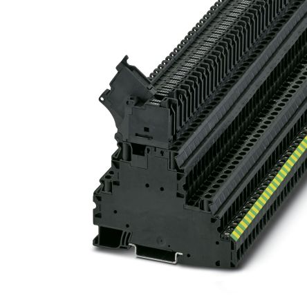 Phoenix Contact 3214323 UT 4-PE/L/HESILED 250 (5X20) Series Fused DIN Rail Terminal Black, 0.14mm², 6 mm², 3-Level