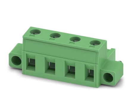 Phoenix Contact GMSTB 2.5/4-STF-7.62 EX Series Pluggable Terminal Block, 4-Contact, 7.62 mm Pitch, 1 Row, 1795792