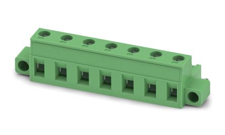 Phoenix Contact GMSTB 2.5/7-STF-7.62 EX Series Pluggable Terminal Block, 7-Contact, 7.62 mm Pitch, 1 Row, 1795828