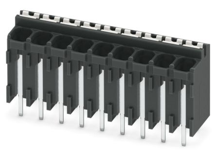 Phoenix Contact SPT-THR 1.5/9-V-3.5 P26 Series PCB Terminal Block, 9-Contact, 3.5 mm Pitch, 1 Row, 1822383