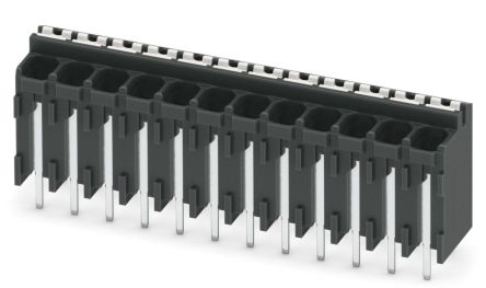 Phoenix Contact SPT-THR 1.5/12-V-3.5 P26 Series PCB Terminal Block, 12-Contact, 3.5 mm Pitch, 1 Row, 1822419
