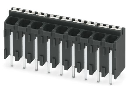 Phoenix Contact SPT-THR 1.5/9-V-3.81 P26 Series PCB Terminal Block, 9-Contact, 3.81 mm Pitch, 1 Row, 1822493