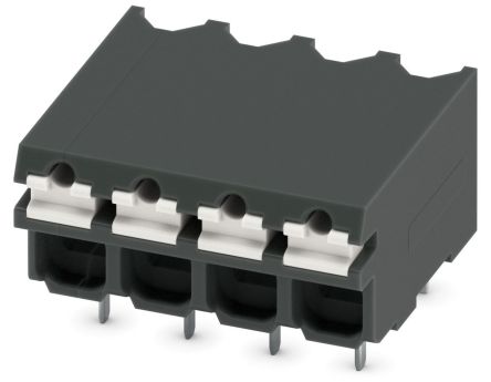 Phoenix Contact SPT-THR 1.5/4-H-3.81 P26 Series PCB Terminal Block, 4-Contact, 3.81 mm Pitch, 1 Row, 1822888