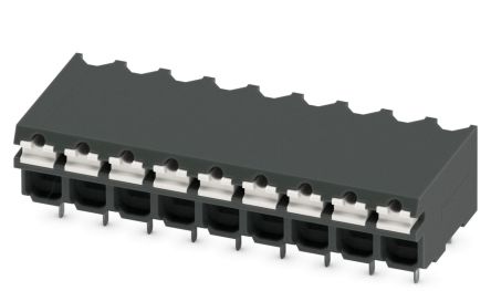 Phoenix Contact SPT-THR 1.5/9-H-3.81 P26 Series PCB Terminal Block, 9-Contact, 3.81 mm Pitch, 1 Row, 1822930