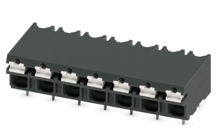 Phoenix Contact SPT-THR 1.5/7-H-5.0 P26 Series PCB Terminal Block, 7-Contact, 5 mm Pitch, 1 Row, 1823023
