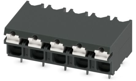 Phoenix Contact SPT-THR 1.5/5-H-5.08 P26 Series PCB Terminal Block, 5-Contact, 5.08 mm Pitch, 1 Row, 1823117