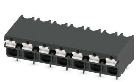 Phoenix Contact SPT-THR 1.5/7-H-5.08 P26 Series PCB Terminal Block, 7-Contact, 5.08 mm Pitch, 1 Row, 1823133