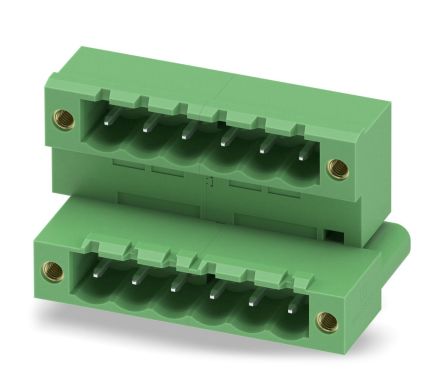 Phoenix Contact MDSTB 2.5/ 6-GF Series Pluggable Terminal Block, 6-Contact, 5 mm Pitch, 2 Row, 1846739