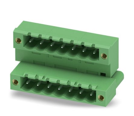 Phoenix Contact MDSTB 2.5/ 7-GF Series Pluggable Terminal Block, 7 Contact(s), 5 mm Pitch, 2 Row