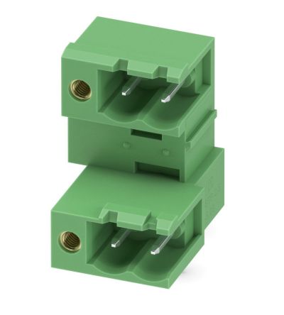 Phoenix Contact MDSTB 2.5/ 2-GFL-5.08 Series Straight Pluggable Terminal Block, 2 Contact(s), 5.08 mm Pitch, 2 Row