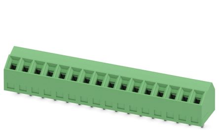 Phoenix Contact SMKDS 1/16-3.5 Series PCB Terminal Block, 16-Contact, 3.5 mm Pitch, 1 Row, 1751235