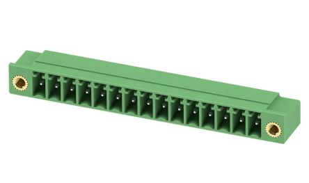 Phoenix Contact MC 1.5/15-GF-3.5-LR Series Right Angle Through Hole PCB Header, 15 Contact(s), 3.5 mm Pitch, 1 Row,