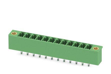 Phoenix Contact MCV 1.5/12-GF-3.81-LR Series Pluggable Terminal Block, 12-Contact, 3.81 mm Pitch, 1 Row, 1818287