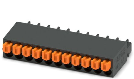 Phoenix Contact FMC 0.5/11-ST-2.54 Series PCB Terminal Block, 11-Contact, 2.54 mm Pitch, 1 Row, 1821180