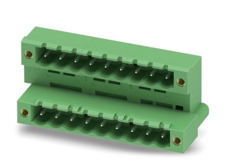 Phoenix Contact MDSTB 2.5/ 9-GF-5.08 Series Pluggable Terminal Block, 9 Contact(s), 5.08 mm Pitch, 2 Row