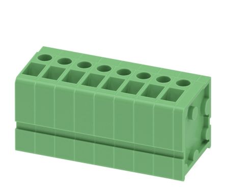 Phoenix Contact FRONT 2.5-V/SA 5/8 Series PCB Terminal Block, 8-Contact, 5 mm Pitch, 1 Row, 1700710