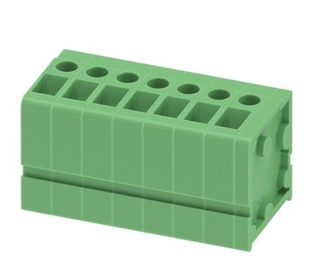 Phoenix Contact FRONT 2.5-V/SA 5/7 Series PCB Terminal Block, 7-Contact, 5 mm Pitch, 1 Row, 1724152