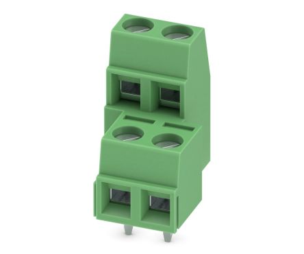 Phoenix Contact MKKDSN 1.5/2 Series PCB Terminal Block, 4-Contact, 5 mm Pitch, 2 Row, 1726037