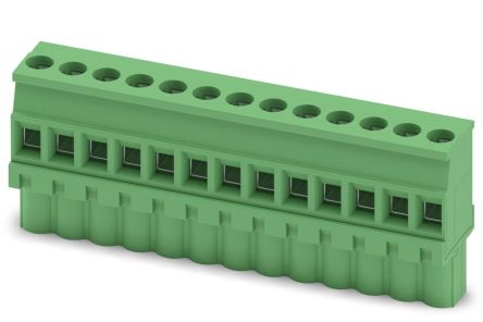 Phoenix Contact MVSTBW 2.5/13-ST Series PCB Terminal Block, 13-Contact, 5 mm Pitch, 1 Row, 1792634