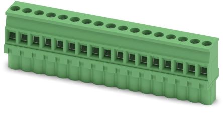 Phoenix Contact MVSTBW 2.5/17-ST Series PCB Terminal Block, 17-Contact, 5 mm Pitch, 1 Row, 1792676