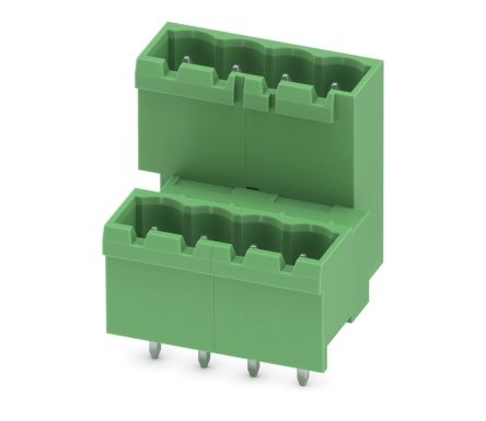 Phoenix Contact MDSTBVA 2.5/ 4-G-5.08 Series Pluggable Terminal Block, 4 Contact(s), 5.08 mm Pitch, 2 Row