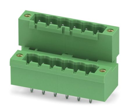 Phoenix Contact MDSTBV 2.5/ 6-GF-5.08 Series Pluggable Terminal Block, 6 Contact(s), 5.08 mm Pitch, 2 Row