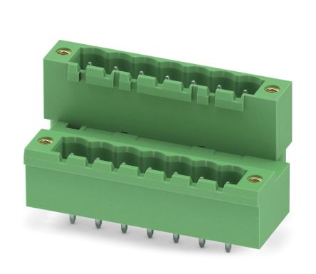 Phoenix Contact MDSTBV 2.5/ 7-GF Series Pluggable Terminal Block, 7-Contact, 5 mm Pitch, 2 Row, 1846137