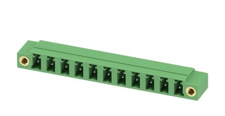 Phoenix Contact MC 1.5/11-GF-5.08 Series Right Angle Pluggable Terminal Block, 11 Contact(s), 5.08 mm Pitch, 1 Row