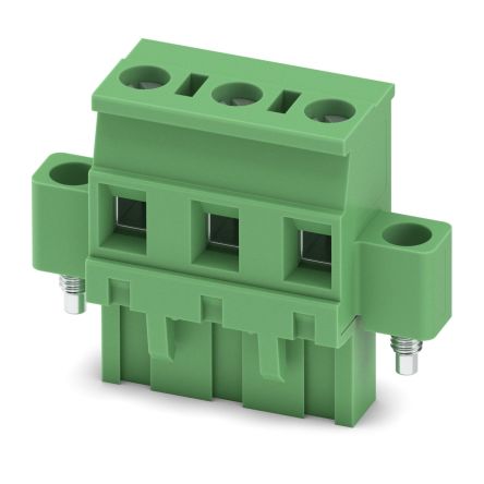Phoenix Contact GMVSTBR 2.5/3-STF-7.62 Series PCB Terminal Block, 3-Contact, 7.62 mm Pitch, 1 Row, 1847893
