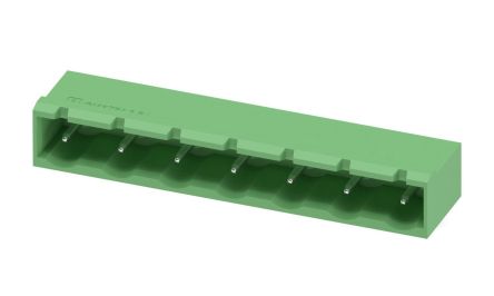 Phoenix Contact GMSTBA 2.5/ 7-G-7.62 Series Right Angle Pluggable Terminal Block, 7 Contact(s), 7.62 mm Pitch, 1 Row