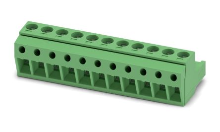 Phoenix Contact MSTBP 2.5/11-ST-5.08 Series Pluggable Terminal Block, 11-Contact, 5.08 mm Pitch, 1 Row, 1769104